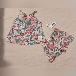 NWT Old Navy Floral Baby Set in Pink and Blue
